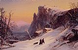 Jasper Francis Cropsey Winter in Switzerland painting